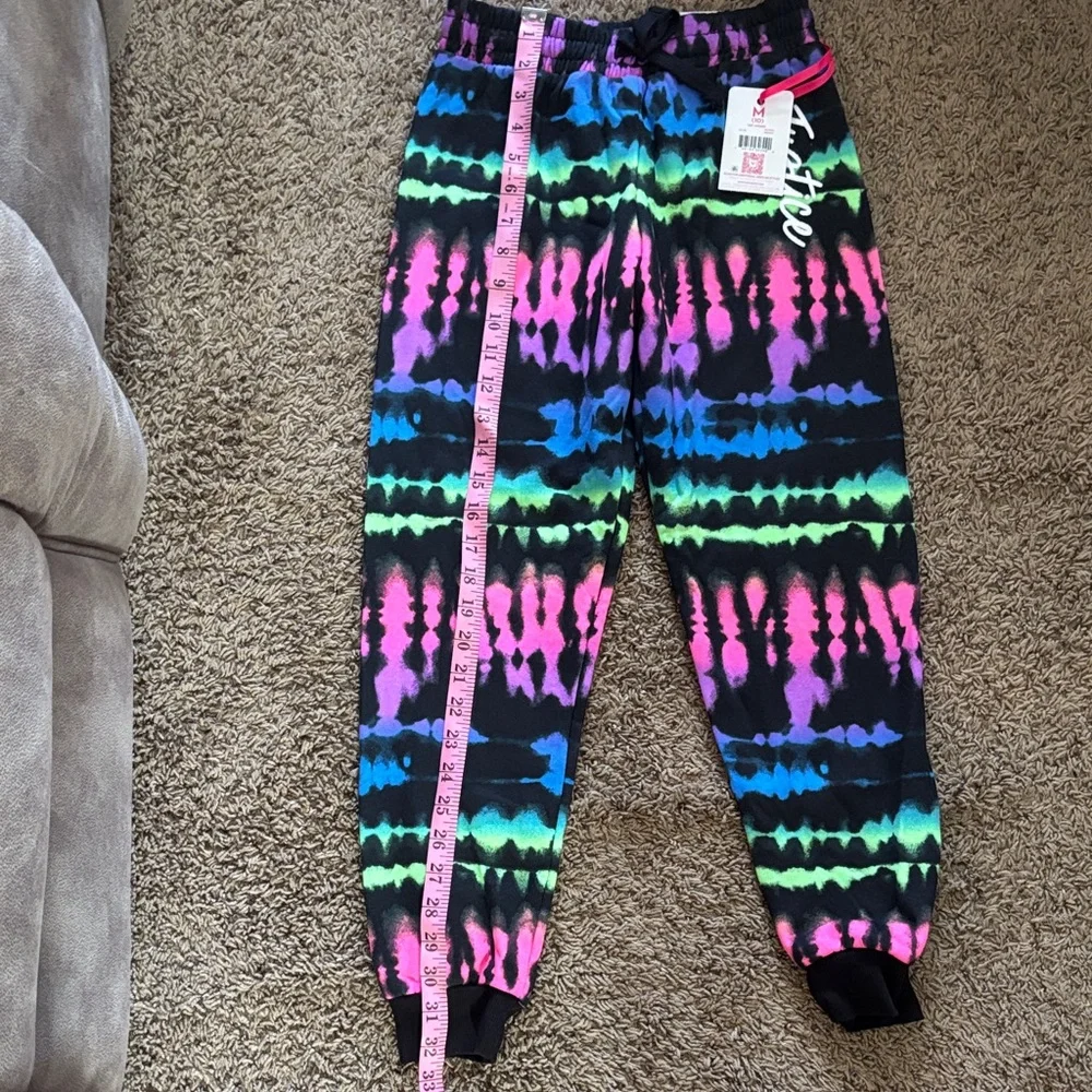 Justice Black Multicolor Tie-Dye Joggers